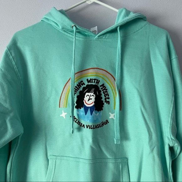 🍉 Melissa Villaseñor Laughing with Myself Mint Graphic Hoodie - Picture 3 of 10